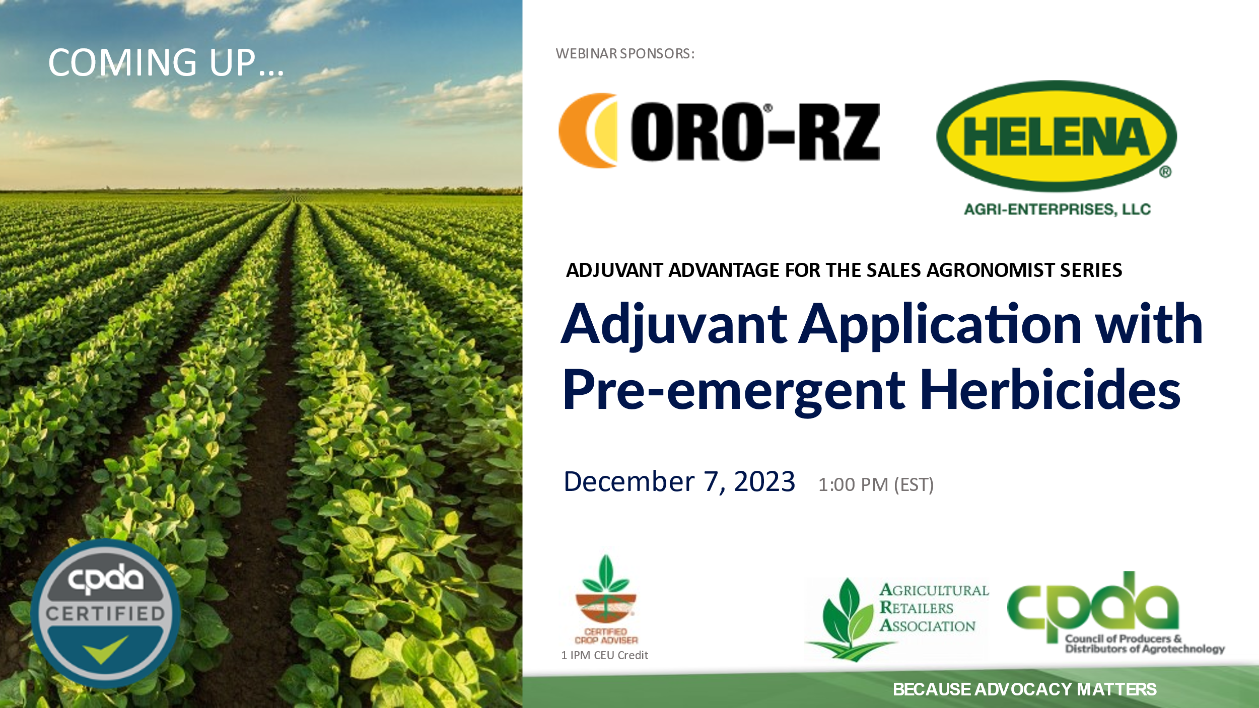 ARA-CPDA Webinar