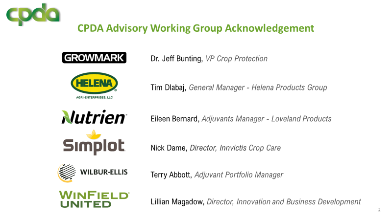CPDA Advisory Working Group