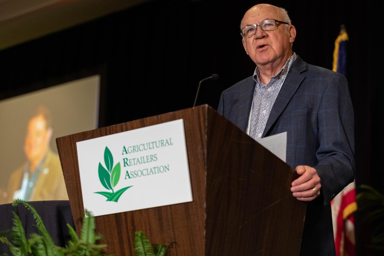 Tim McArdle accepting ARA Lifetime Achievement Award