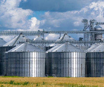 image of grain silos
