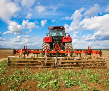 tractor in field