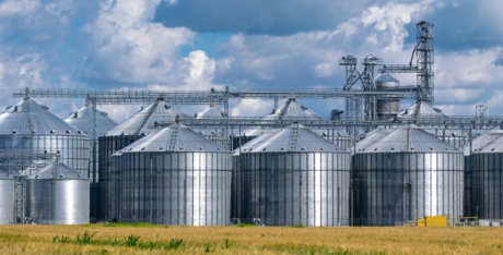 image of grain silos