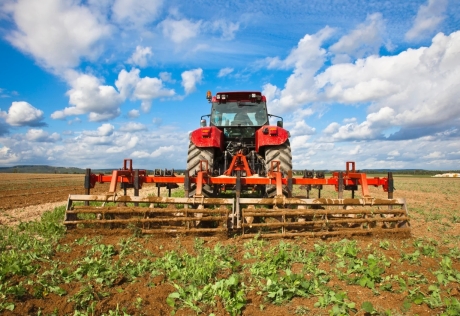 tractor in field