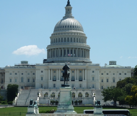 View of the Capitol on a clear sunny day